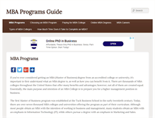 Tablet Screenshot of mbaprogramsguide.com